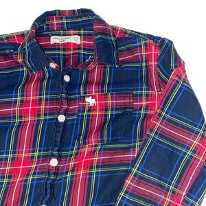 Abercrombie Christmas plaid button down